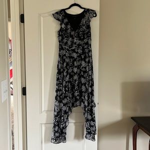 Banana Republic gauzy high-low hem floral dress